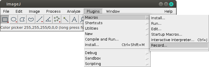 Open macro recorder