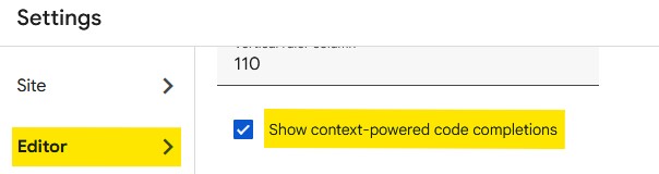 Editor Settings